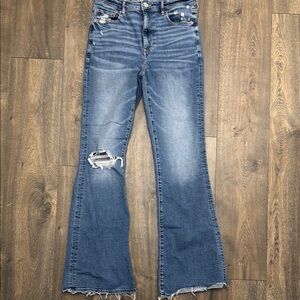 SOLD American Eagle Super Hi Rise Flare Stretch Jeans